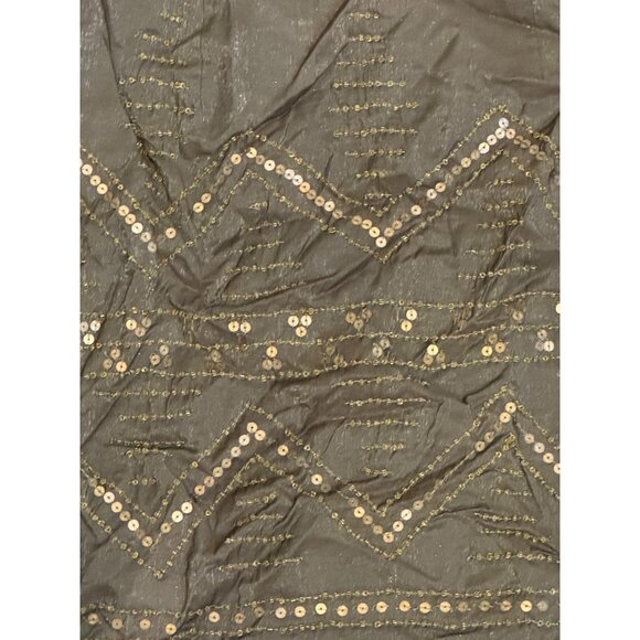 Jennifer Lopez Embellished Mini Skirt Womens Size 8 Sequined Forest Ivy Green - Picture 6 of 6